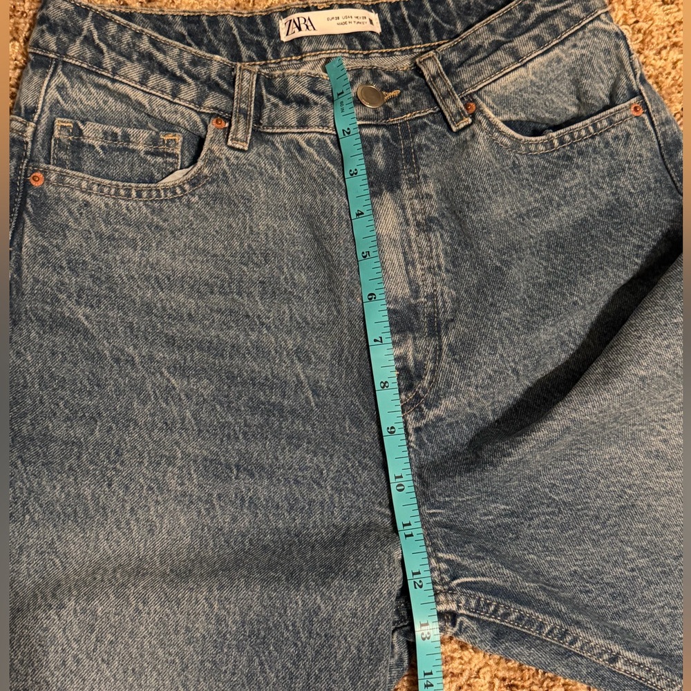 Zara Women's Wide Leg Blue Jeans - Picture 6 of 7
